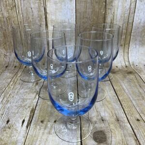 Set of 6 Libbey Montibello Misty Blue Iced Tea Goblets – Vintage Glassware